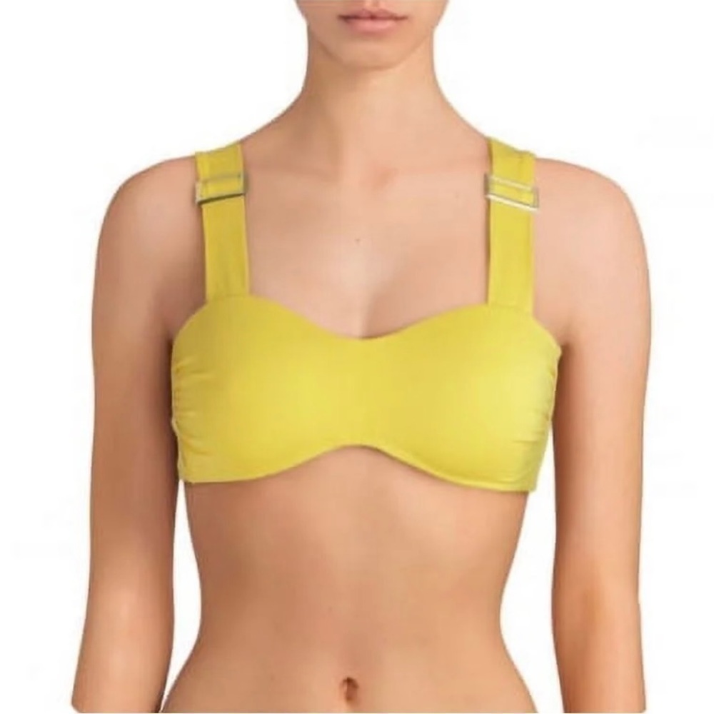 Cremieux Sunshine Solids‎ Wide Strap Bikini Top Size Medium Women